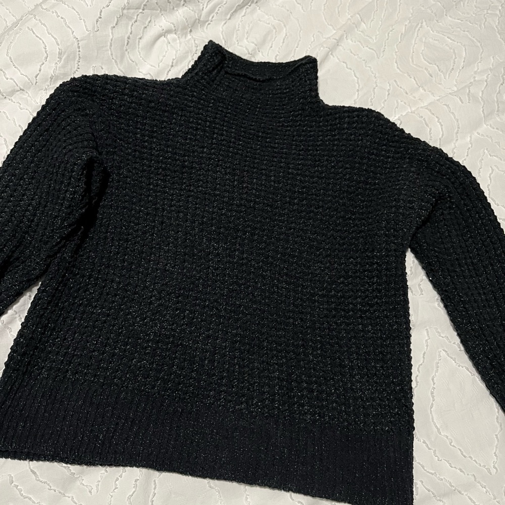 Navy blue turtleneck sweater